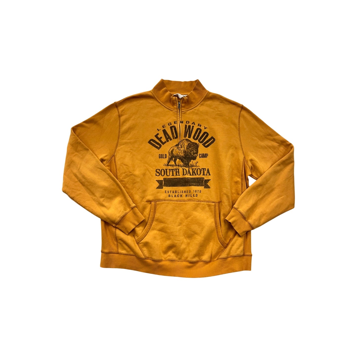 Legendary Deadwood South Dakota Gold Camp Quarter-Zip Sweatshirt XXL By Blue84 #8821