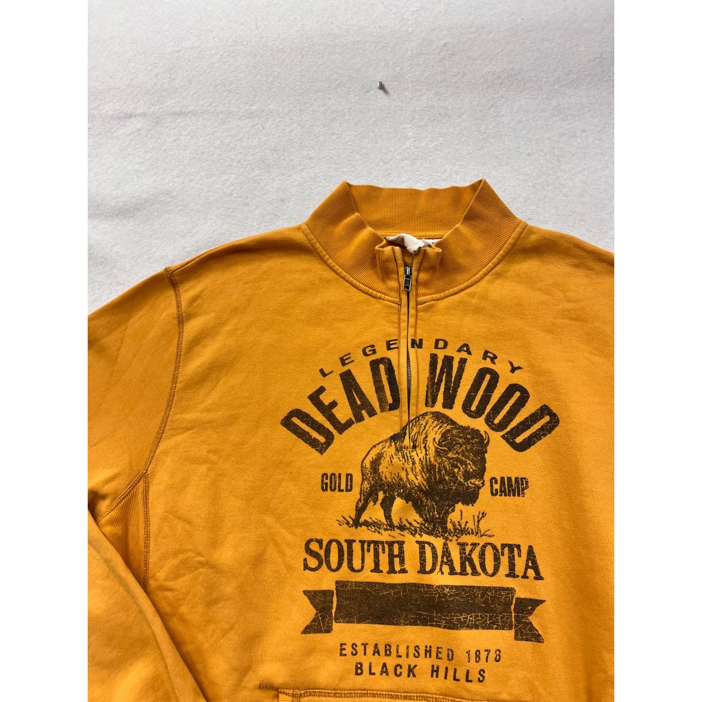 Legendary Deadwood South Dakota Gold Camp Quarter-Zip Sweatshirt XXL By Blue84 #8821