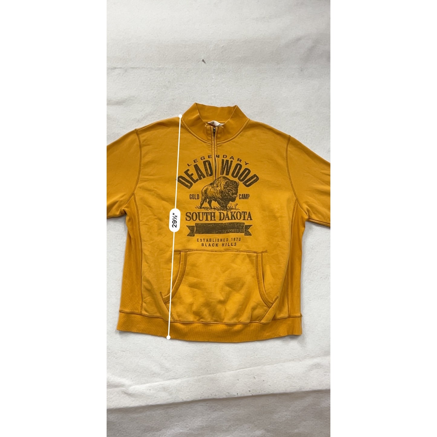 Legendary Deadwood South Dakota Gold Camp Quarter-Zip Sweatshirt XXL By Blue84 #8821