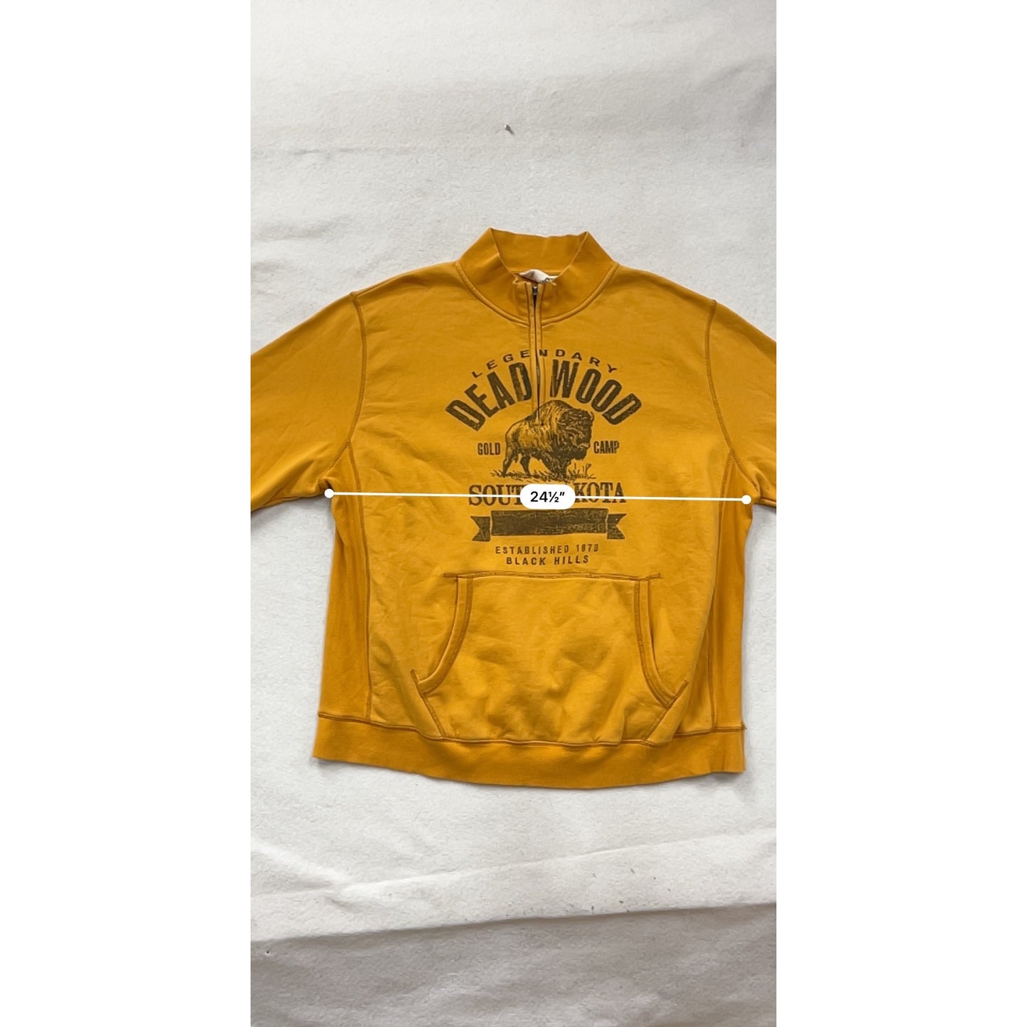 Legendary Deadwood South Dakota Gold Camp Quarter-Zip Sweatshirt XXL By Blue84 #8821