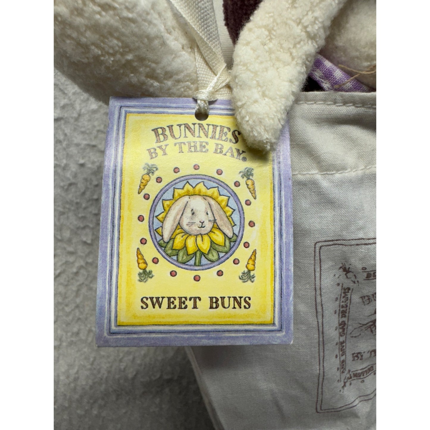 Bunnies By The Bay Sweet Buns Plush Toy In Overalls With Tote Bag New #9873