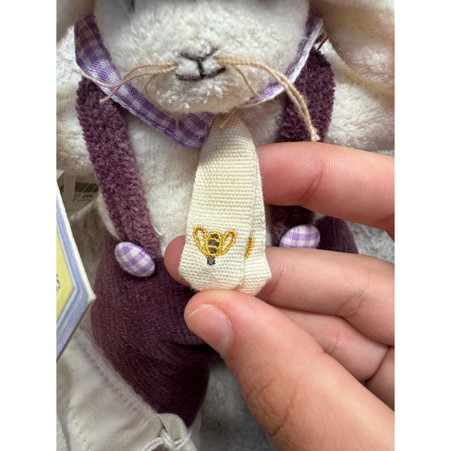 Bunnies By The Bay Sweet Buns Plush Toy In Overalls With Tote Bag New #9873