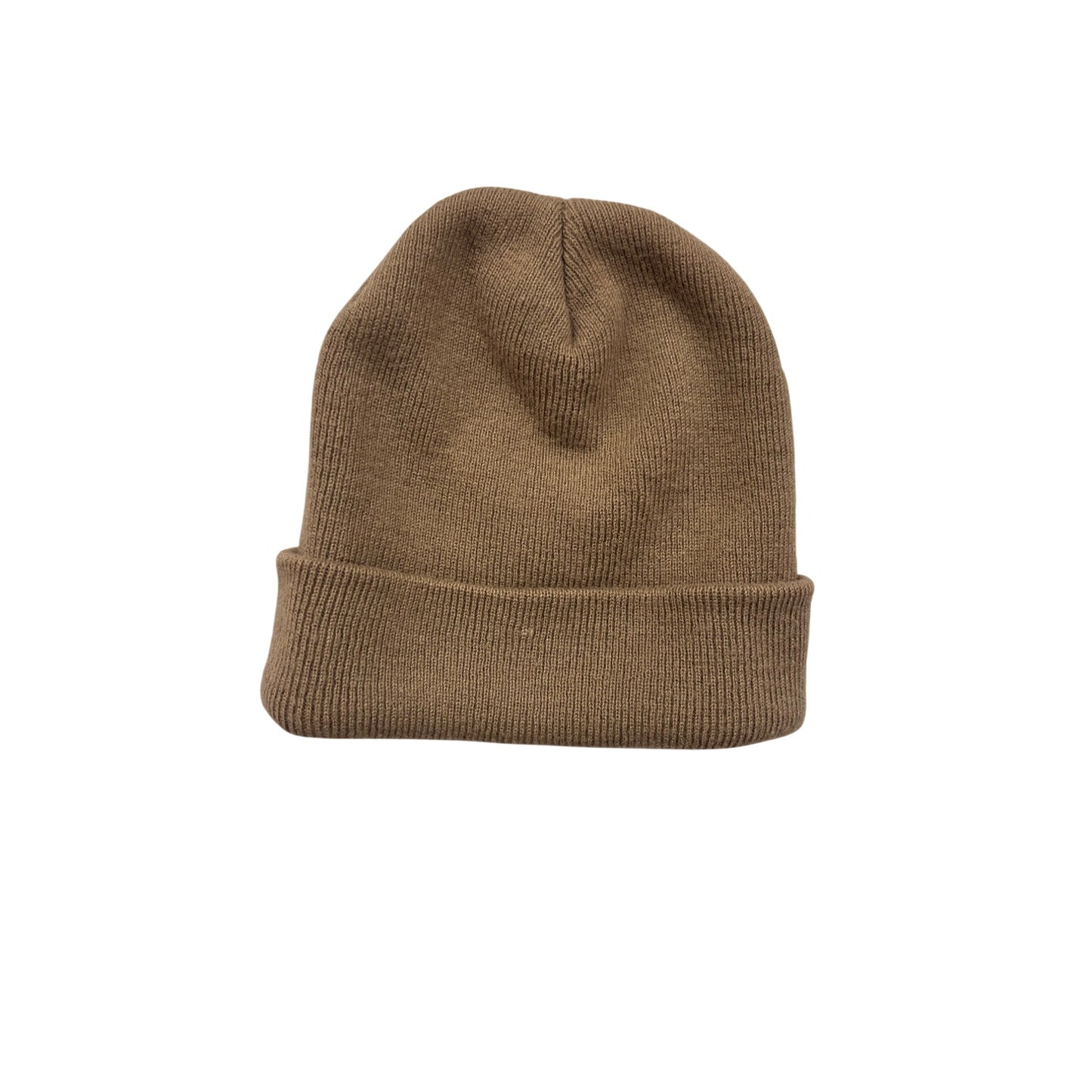 Alaska Chicks Brown Knit Beanie Hat With Logo Patch #31A
