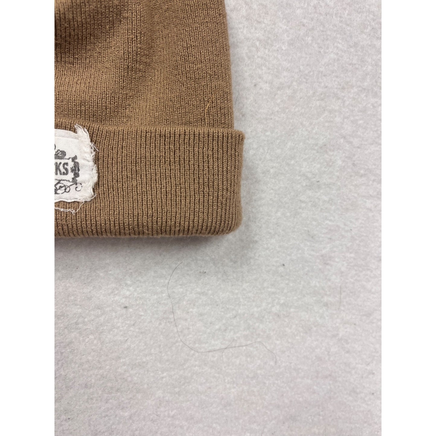 Alaska Chicks Brown Knit Beanie Hat With Logo Patch #31A