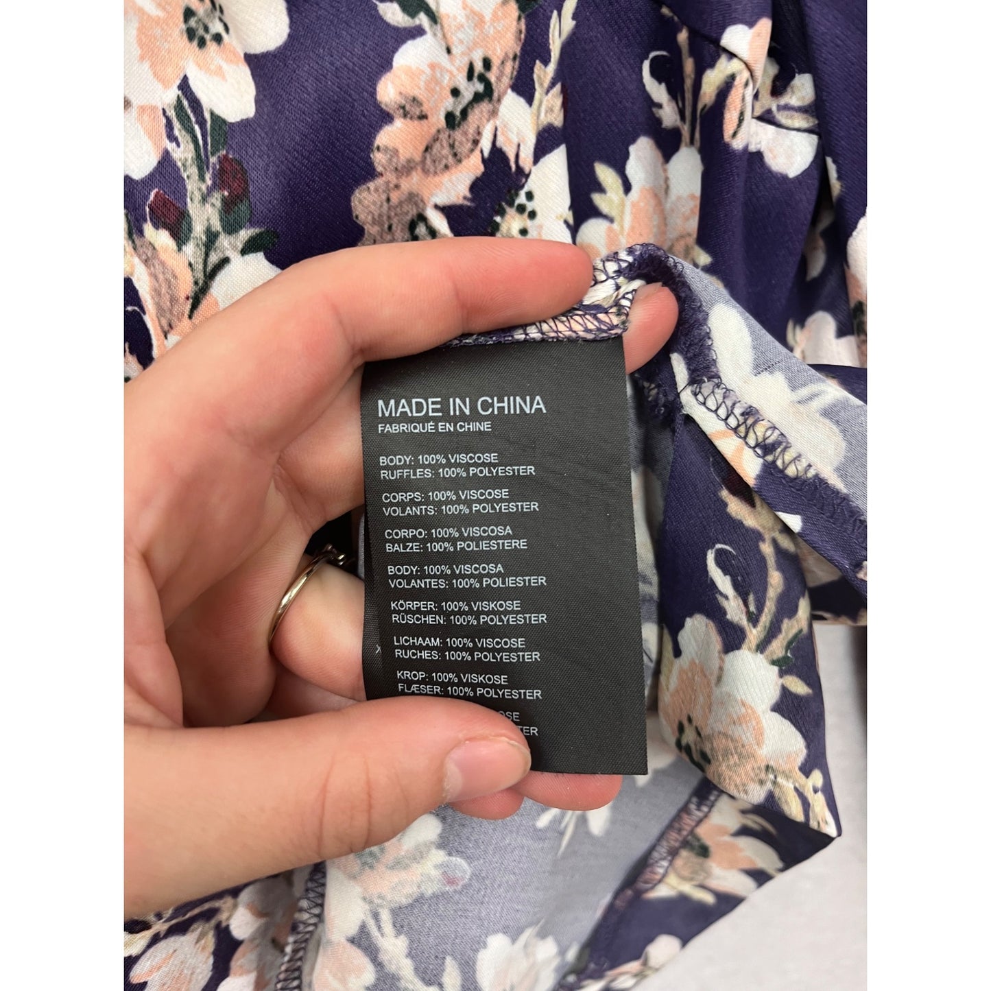 Club Monaco Floral Blouse M Viscose/Polyester #8328