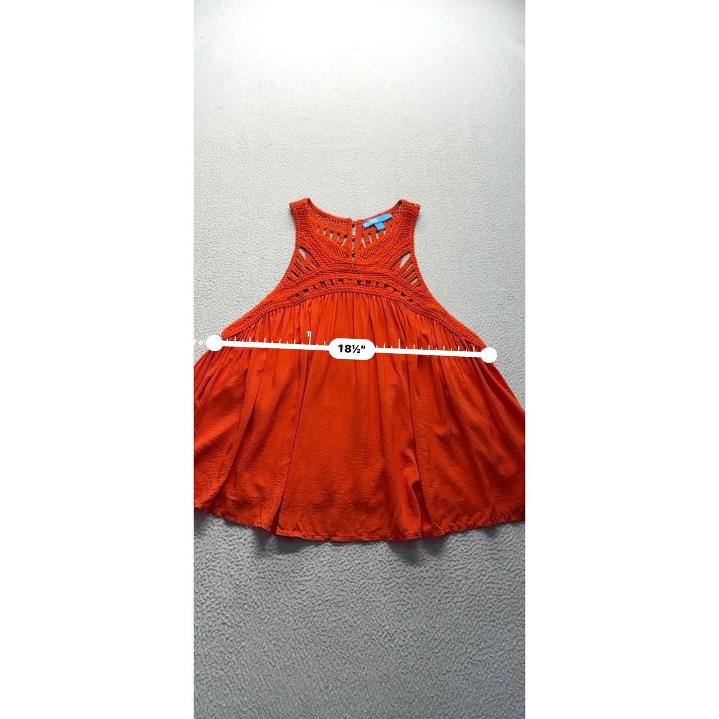 LAmour Nanette Lepore XL Red Sleeveless Crochet Back A-Line Dress 285B