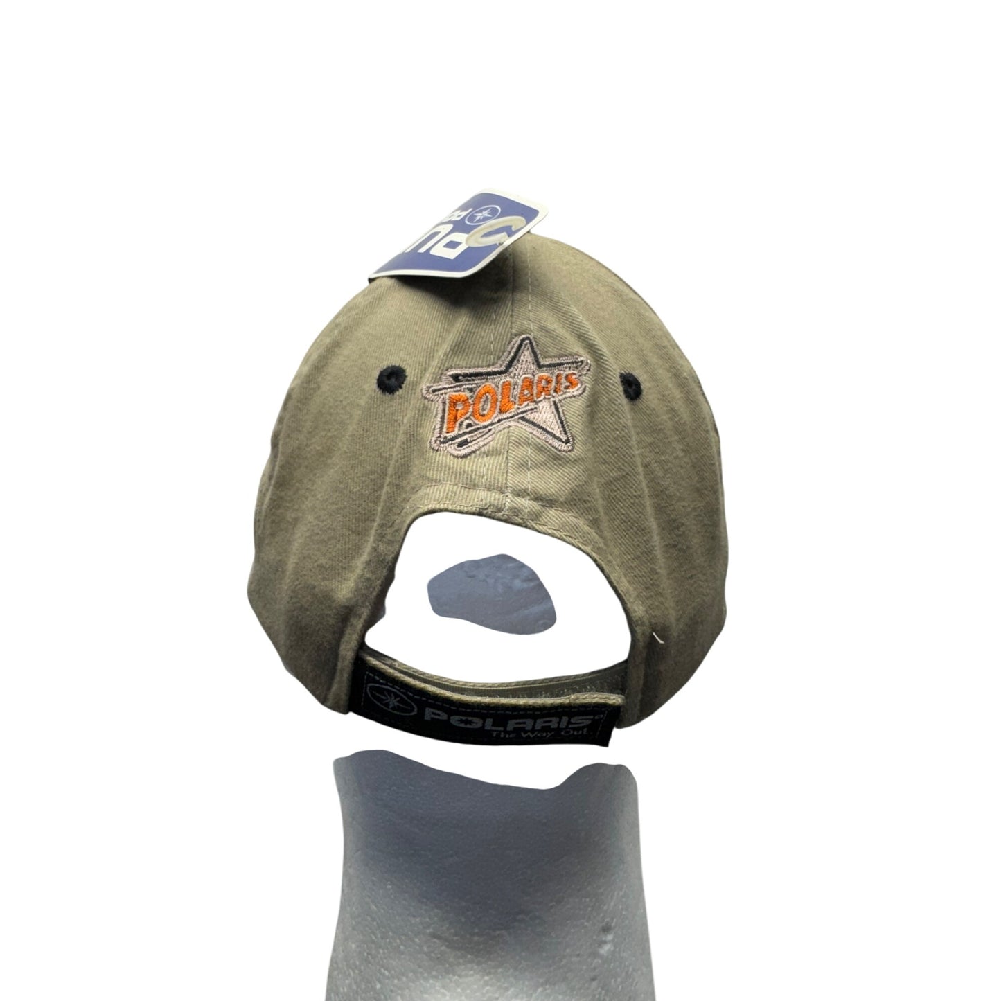 Polaris Established 1954 Embroidered Beige & Navy Adjustable Cotton #9763