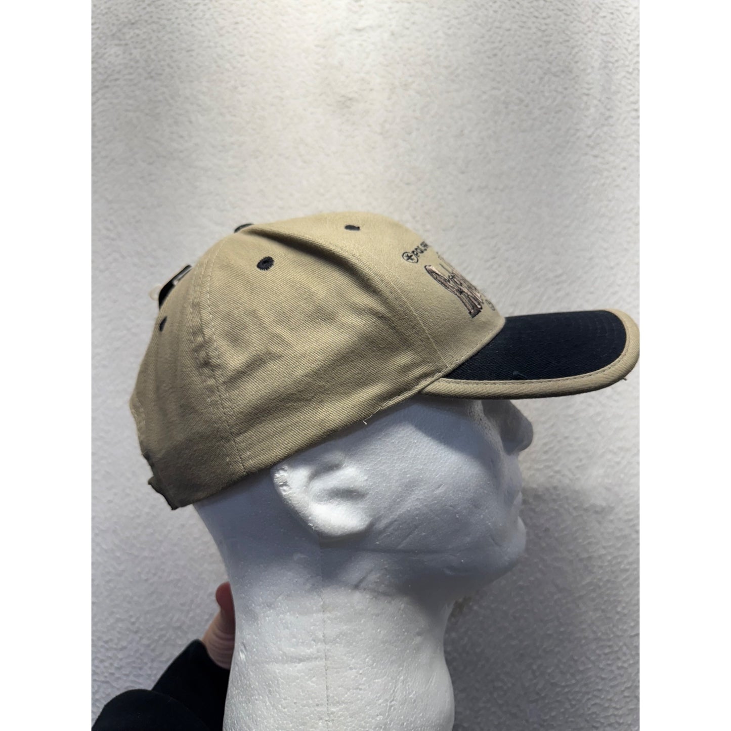 Polaris Established 1954 Embroidered Beige & Navy Adjustable Cotton #9763