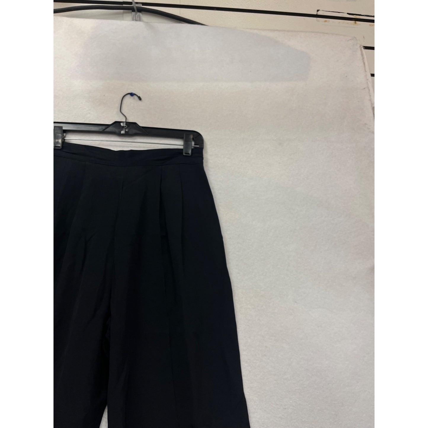 Black Pleated Pants With Lace Hem Size 12 By Rumours #130C