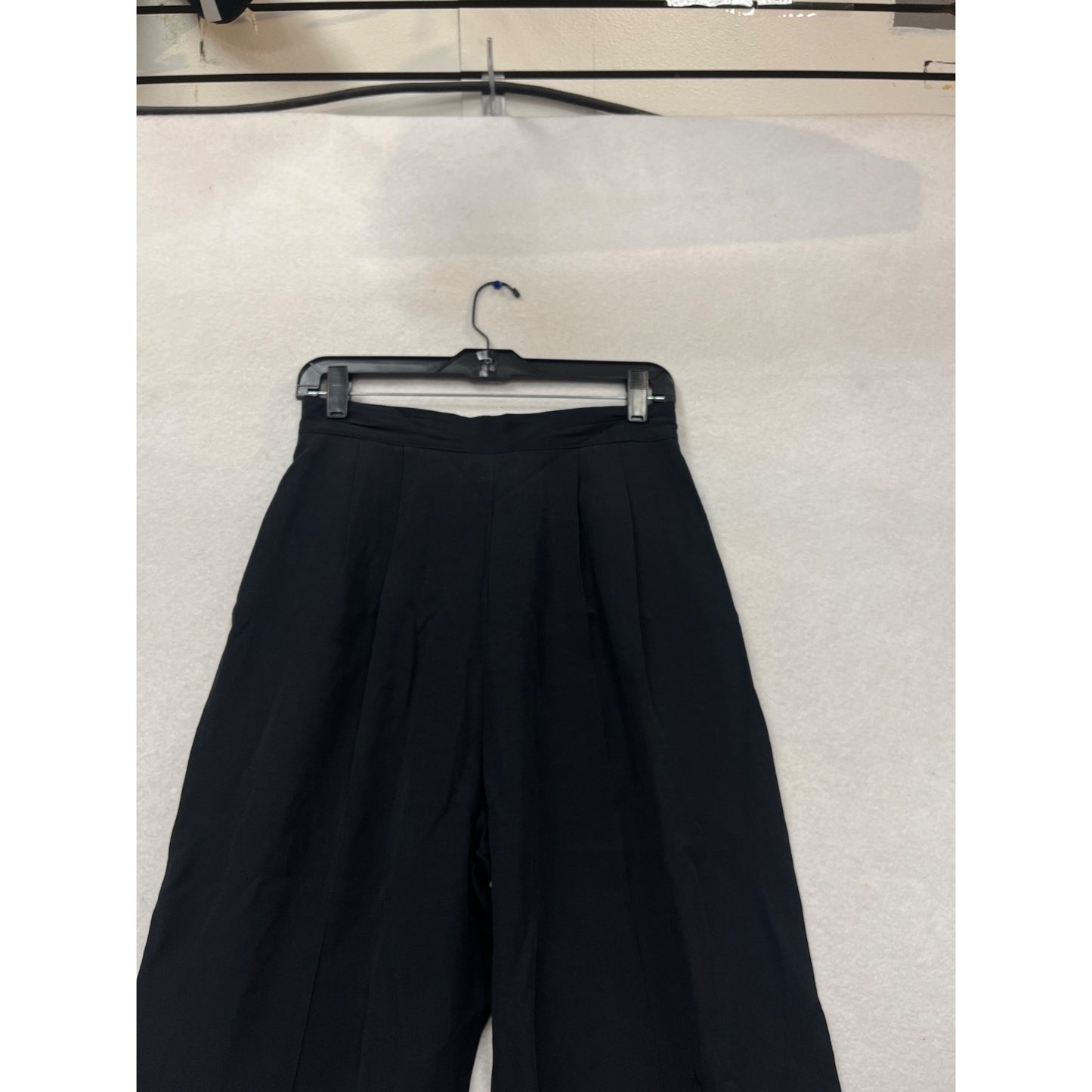 Black Pleated Pants With Lace Hem Size 12 By Rumours #130C