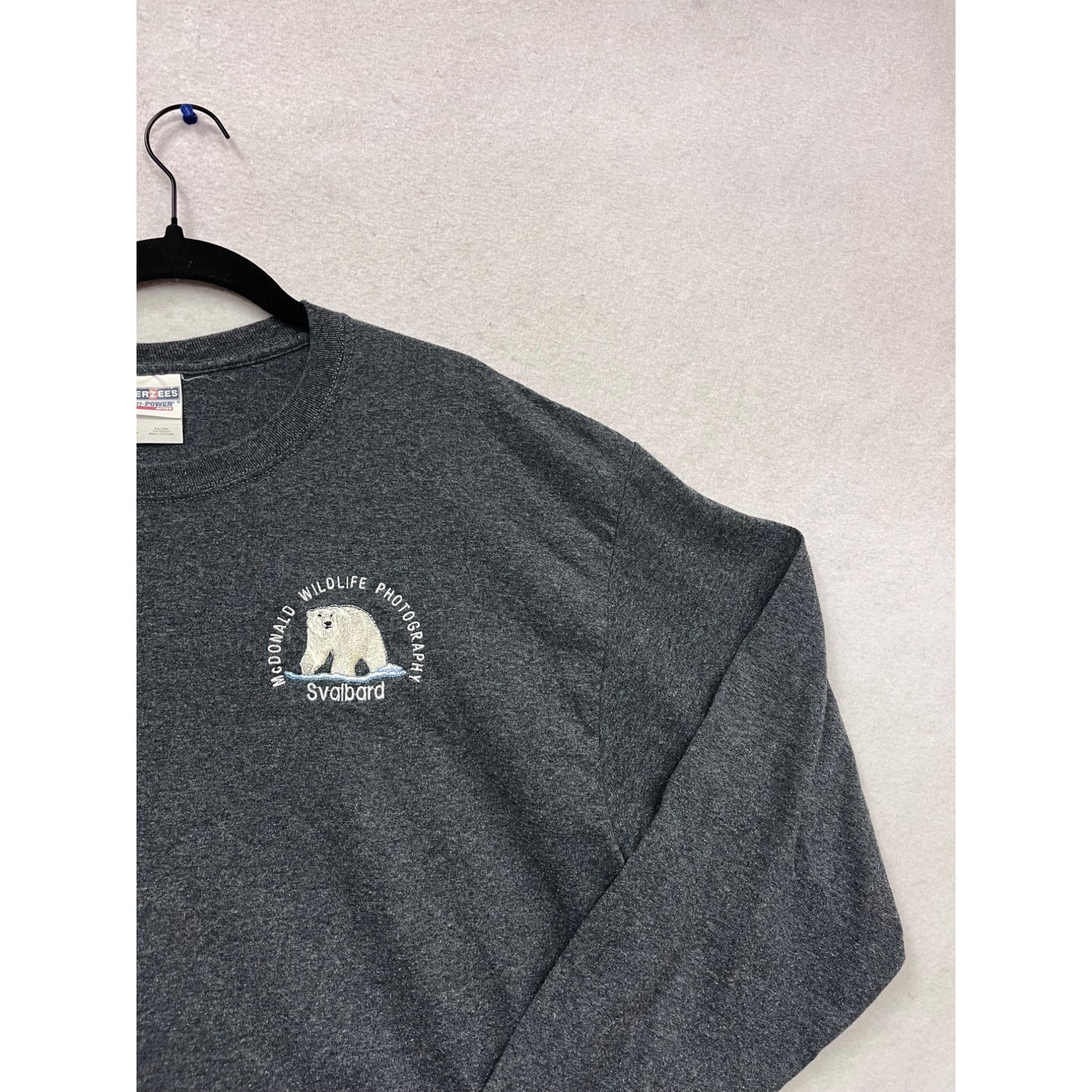 Jerzees Dri-Power Svalbard Gray Long Sleeve T-Shirt XL #569A