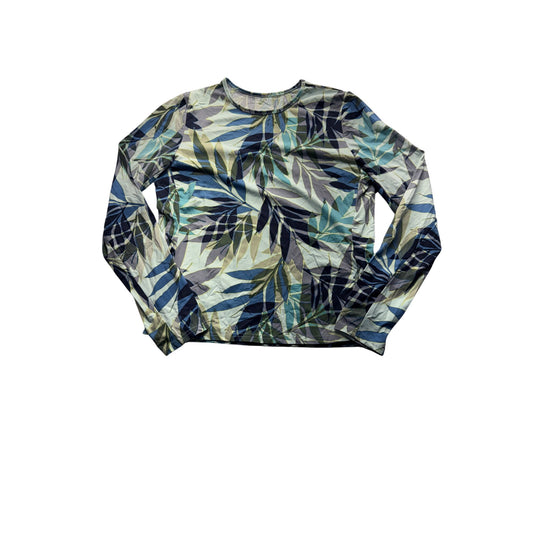 Womens Long-Sleeve Leaf Print top #7467