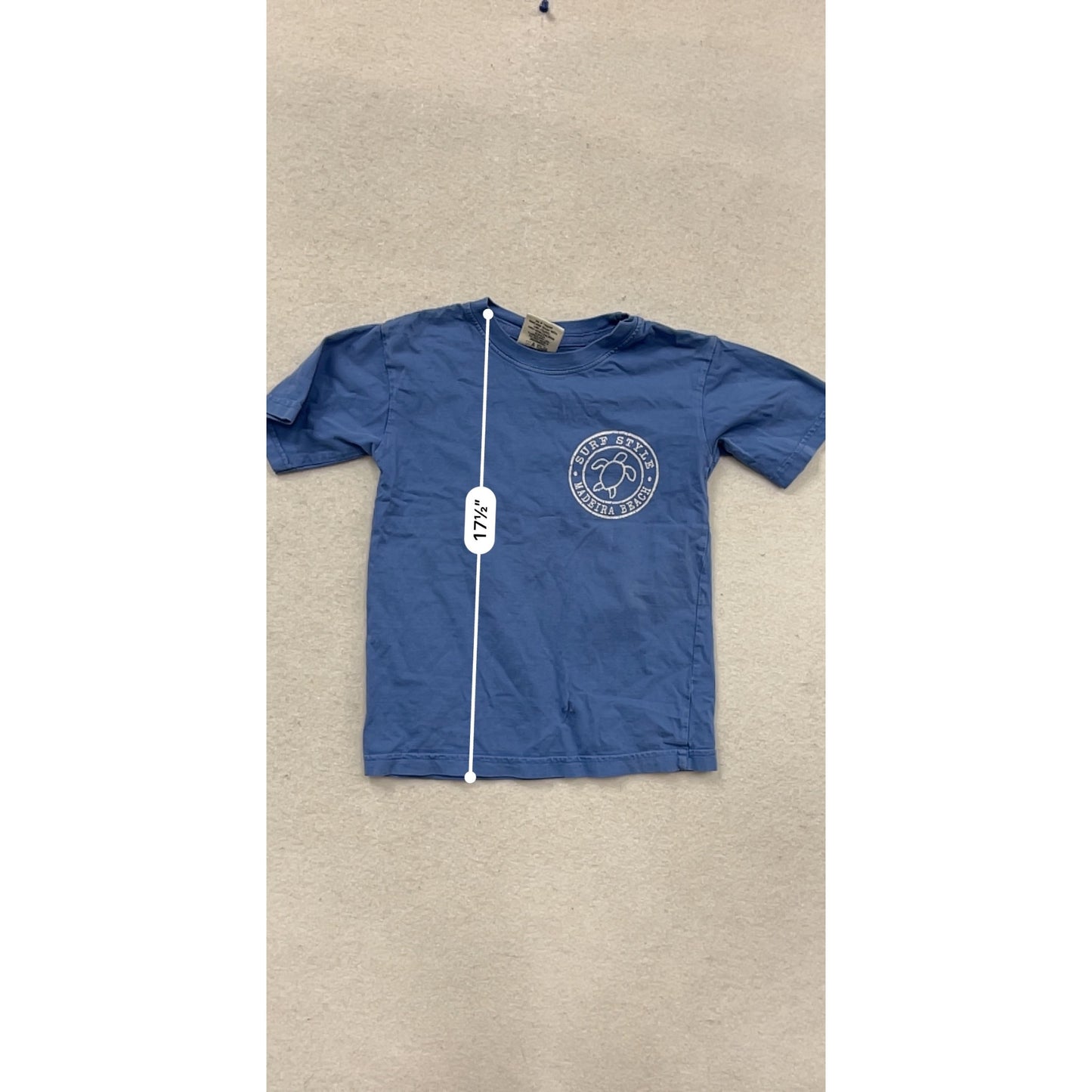 Surf Style Boys Blue T-Shirt Size XS Cotton Crew Neck #867A