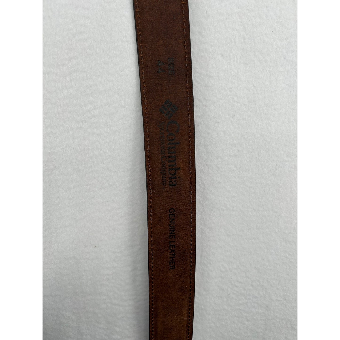 Columbia Mens Genuine Leather Belt Size 44/110 Dark Brown Durable & Stylish Accessory #6479