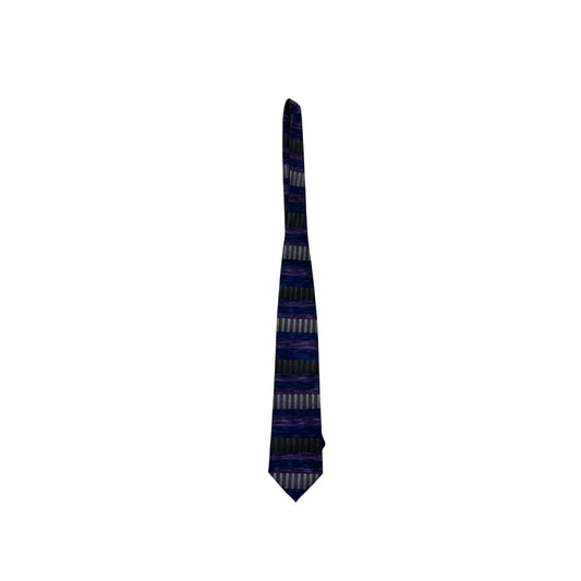 Cocktail Collection Mens Silk Striped Tie In Purple & Blue #8238