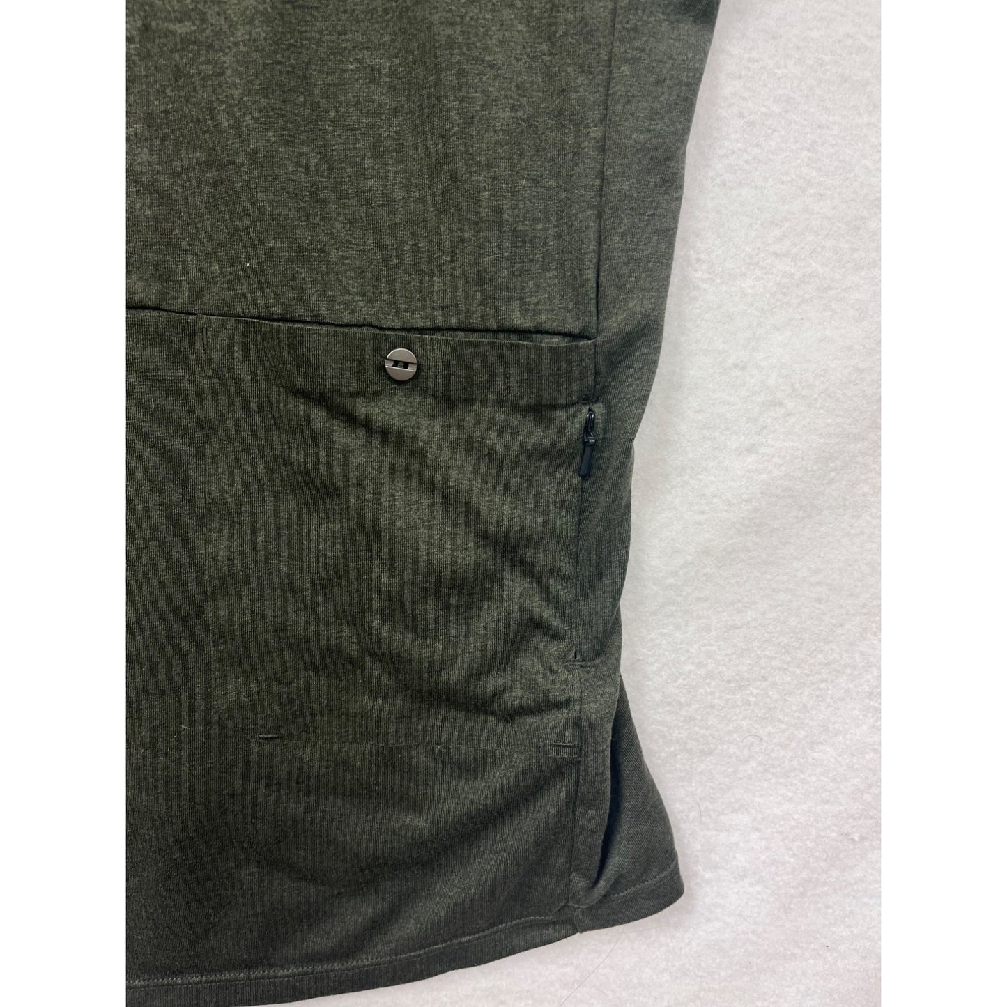 Shimano Mens XL Green Cycling Shirt With Half-Zip & Reflective Strip #6522