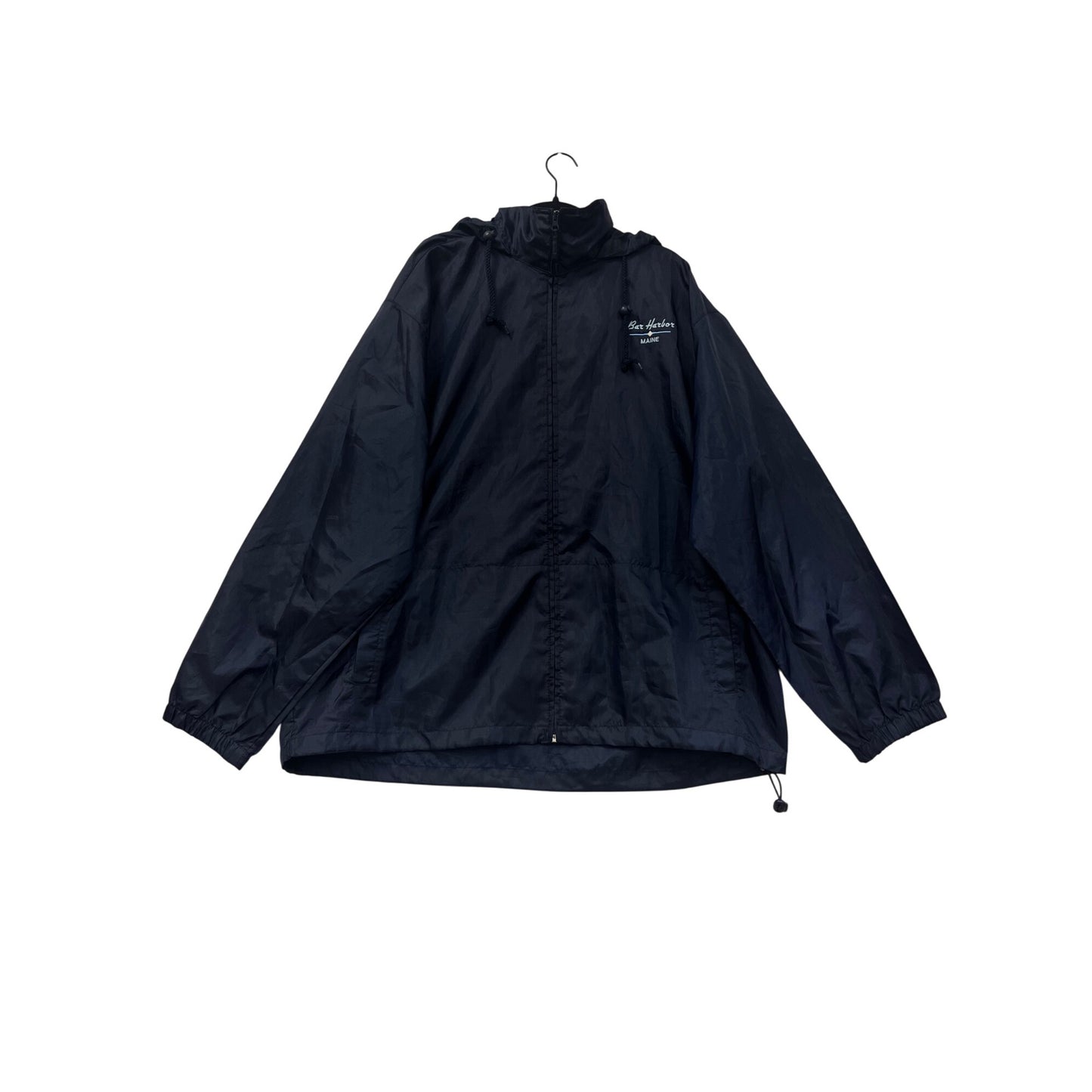 Navy Blue Jak Pac Hooded Windbreaker Jacket 2X #8546