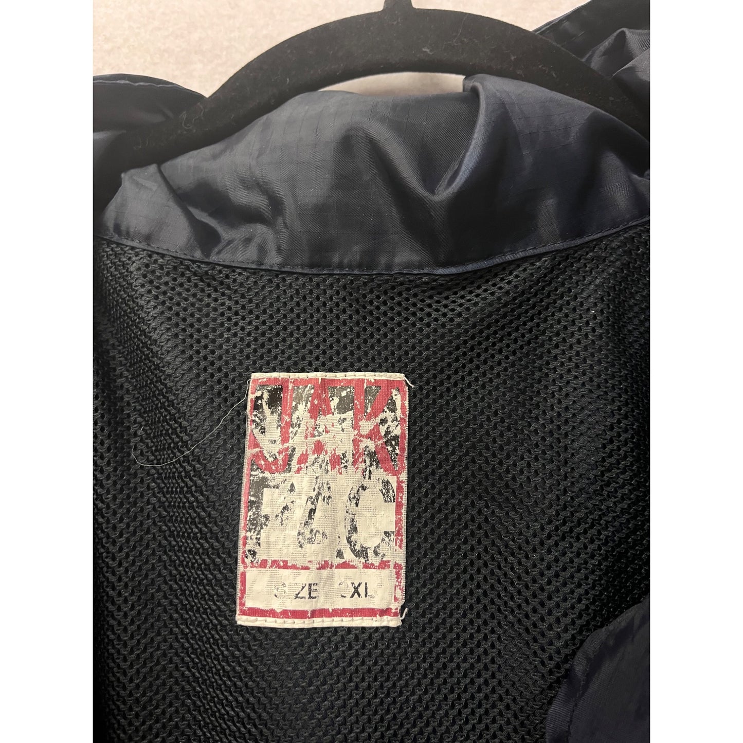 Navy Blue Jak Pac Hooded Windbreaker Jacket 2X #8546