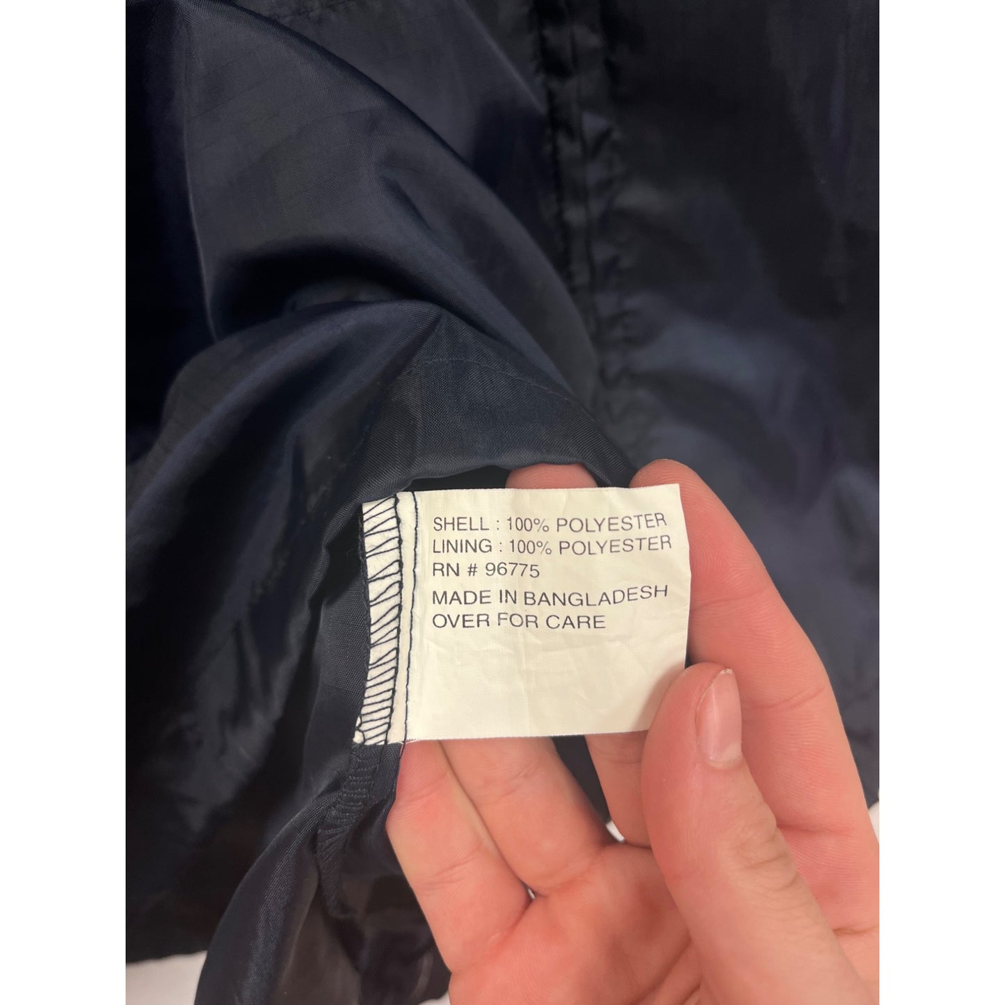 Navy Blue Jak Pac Hooded Windbreaker Jacket 2X #8546