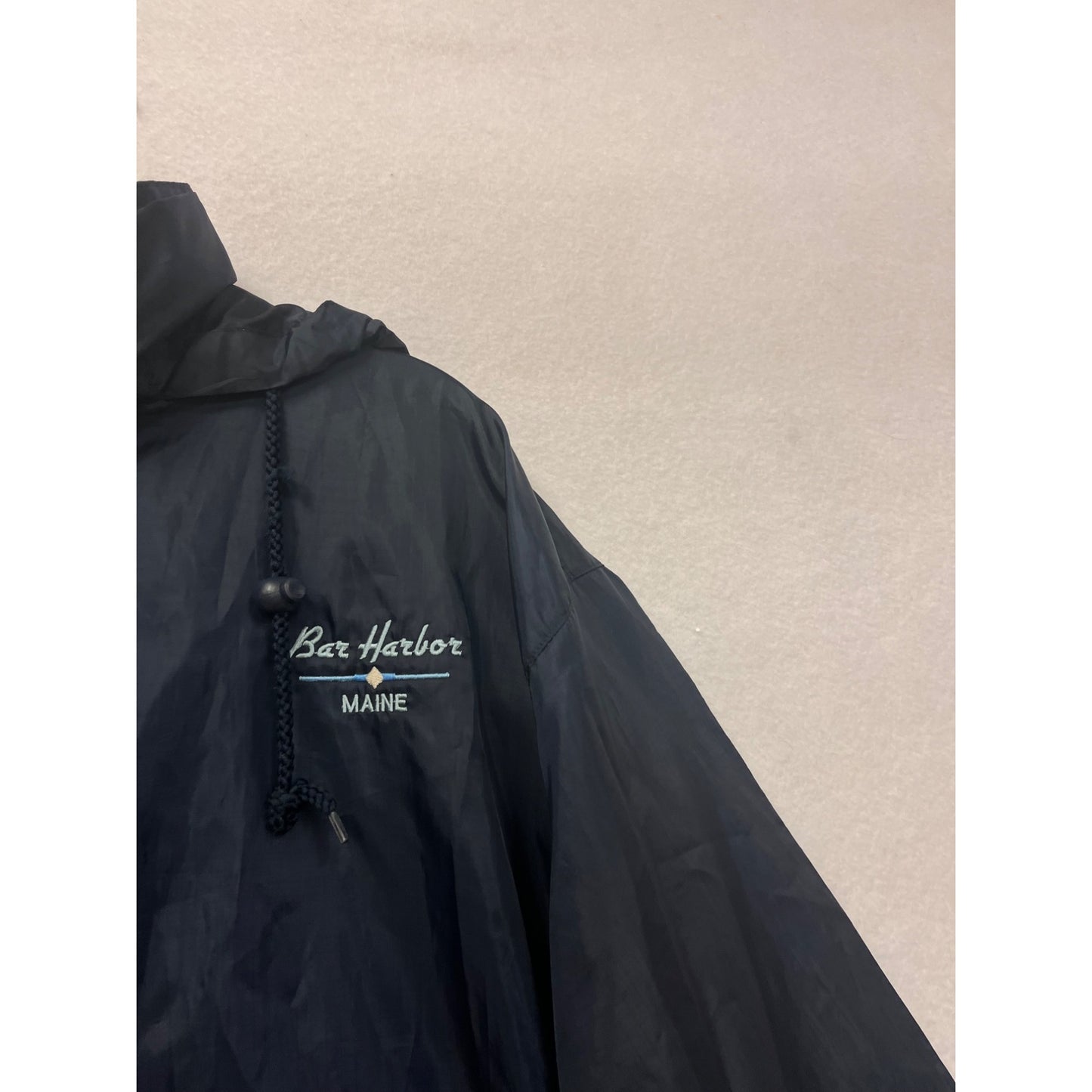 Navy Blue Jak Pac Hooded Windbreaker Jacket 2X #8546