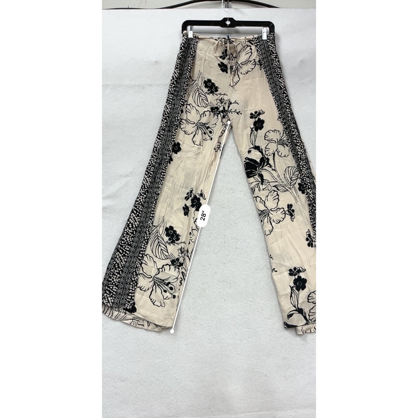 Rewash Large Floral Print Rayon Pants #679A