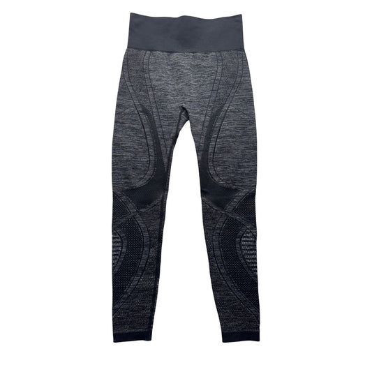 Seamless Gray & Black High-Waisted Leggings Size S Stretchy #9921