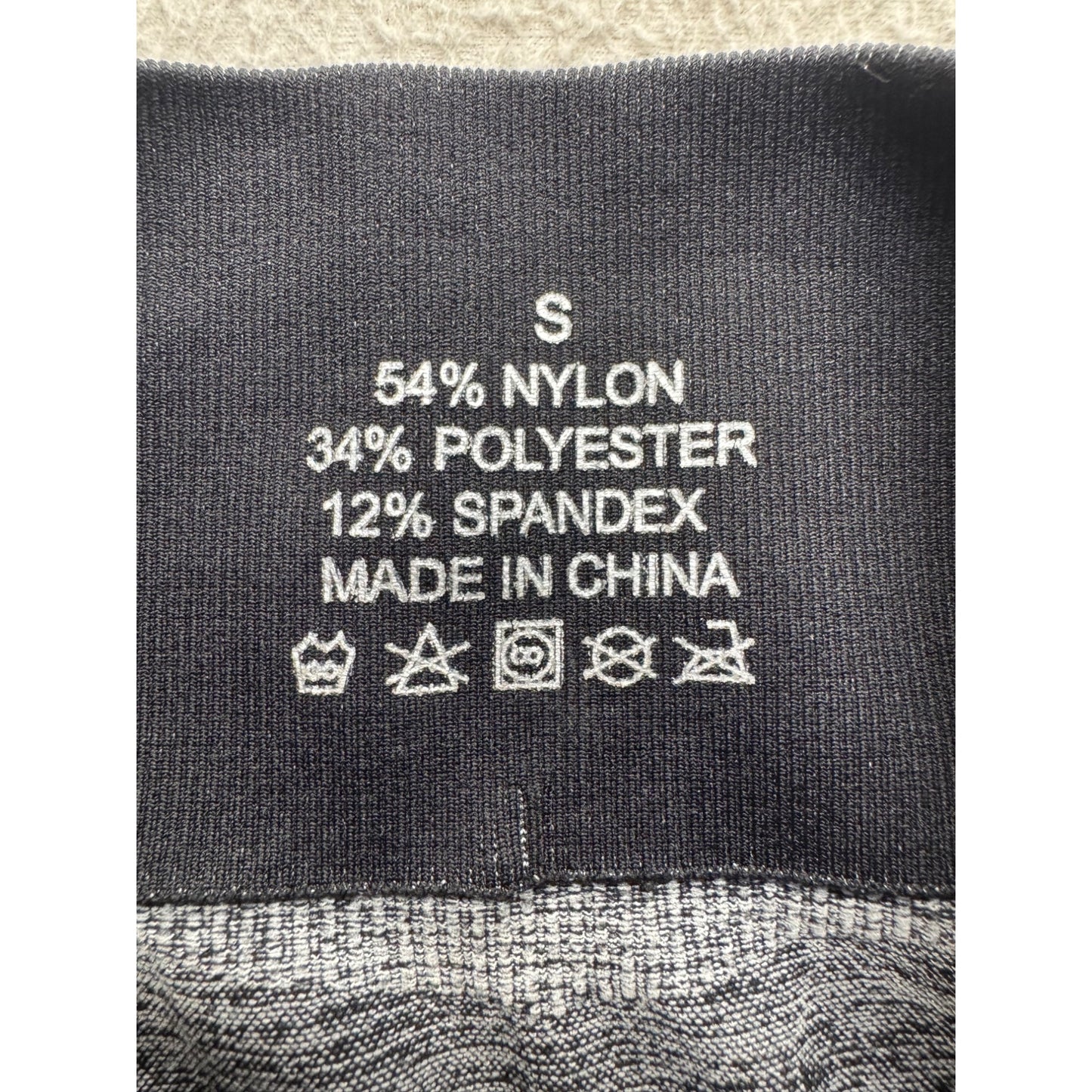Seamless Gray & Black High-Waisted Leggings Size S Stretchy #9921