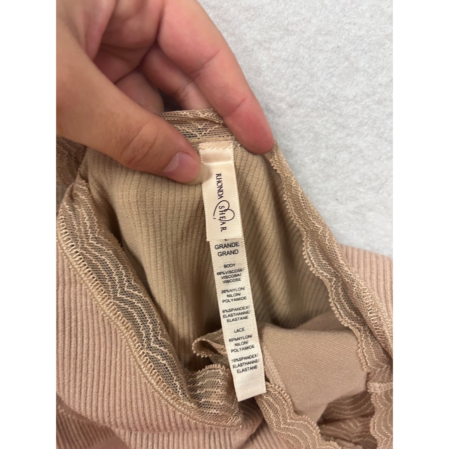 Hanes Signature Seamless Ribbed Bralette In Beige #182A