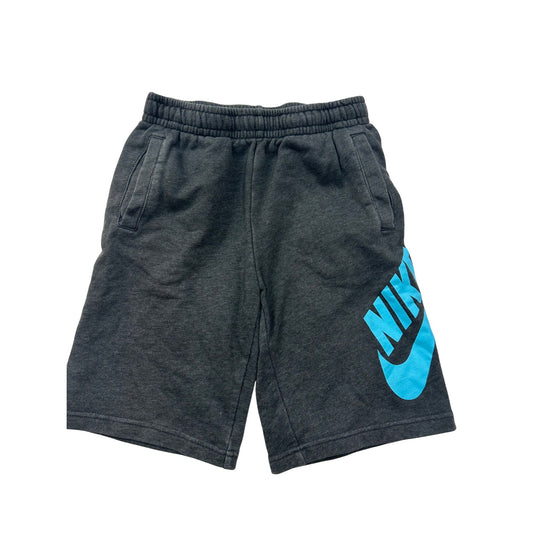 Nike SB Gray Shorts With Blue Logo Print Skateboarding Style #6989