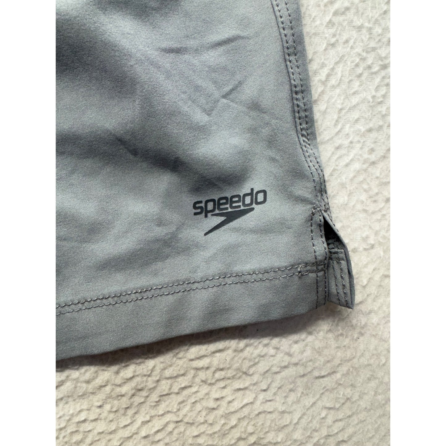 Speedo Mens Gray Swim Shorts With Elastic Waist & Back Pocket XXLT #9575