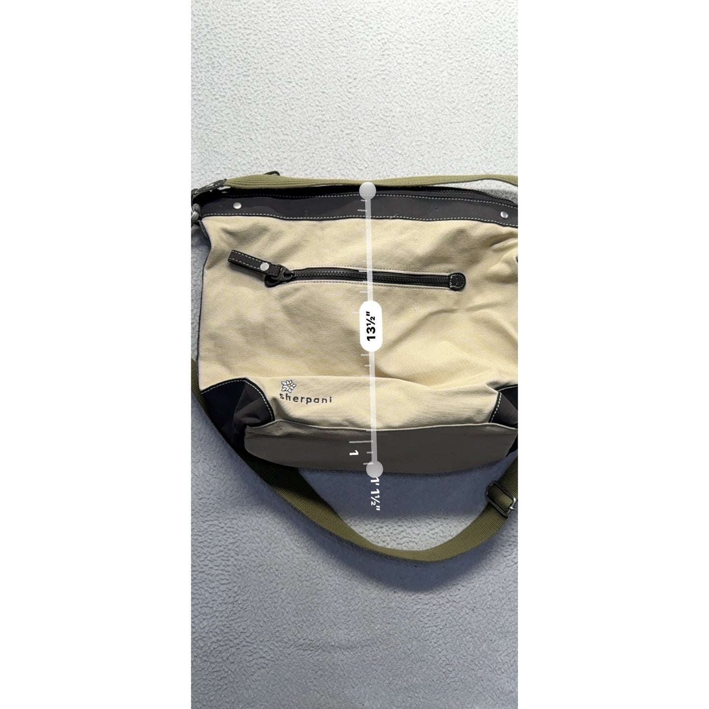 Sherpani Canvas Tote Bag With Tree & Bird Design Zip Closure Adjustable #9714