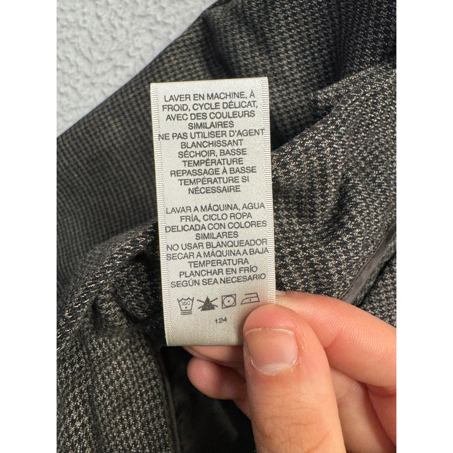 Van Heusen Studio Stretch Trousers Size 10 Gray Textured Polyester Blend #9265