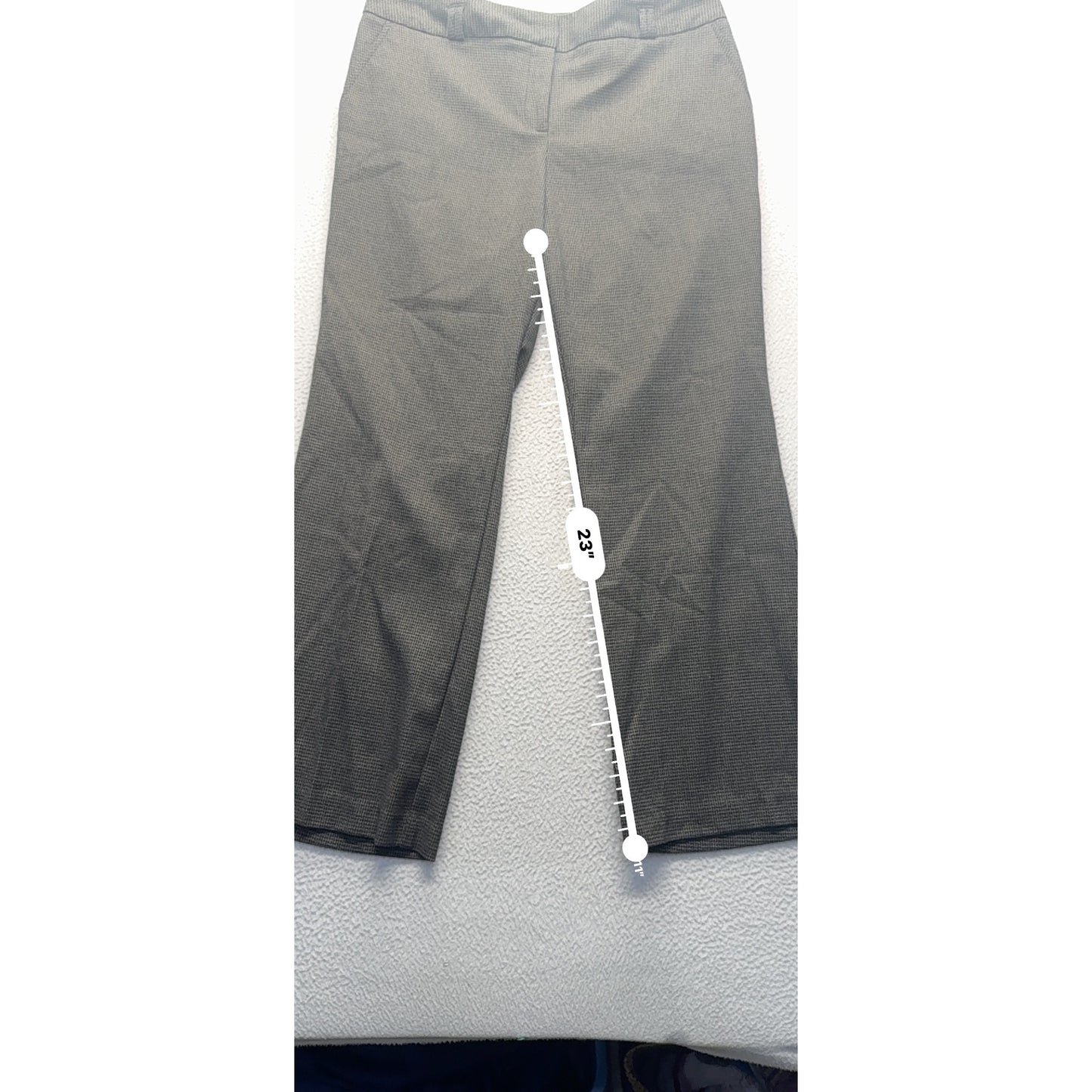 Van Heusen Studio Stretch Trousers Size 10 Gray Textured Polyester Blend #9265