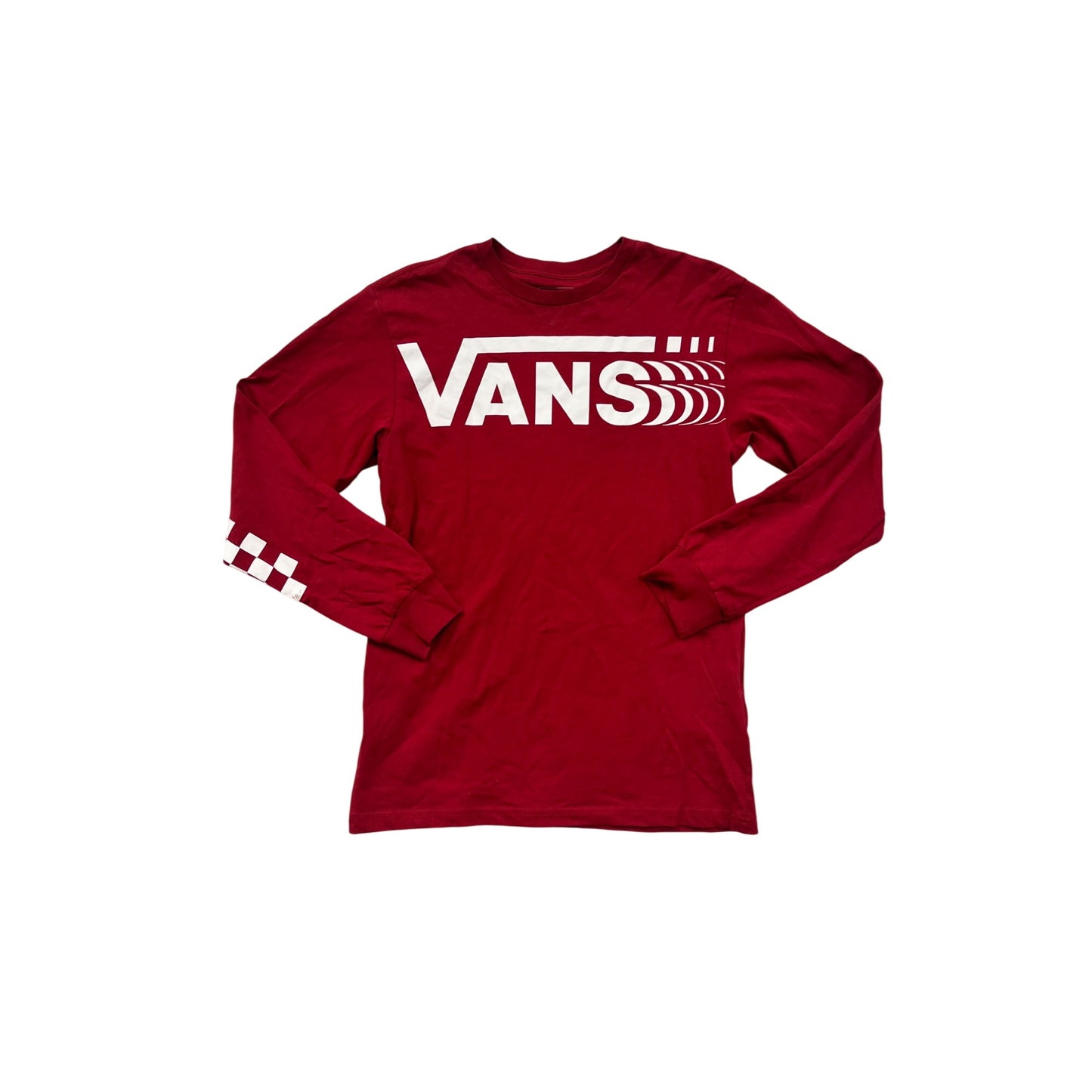 Vans Mens Red Long-Sleeve Classic Fit T-Shirt #8268
