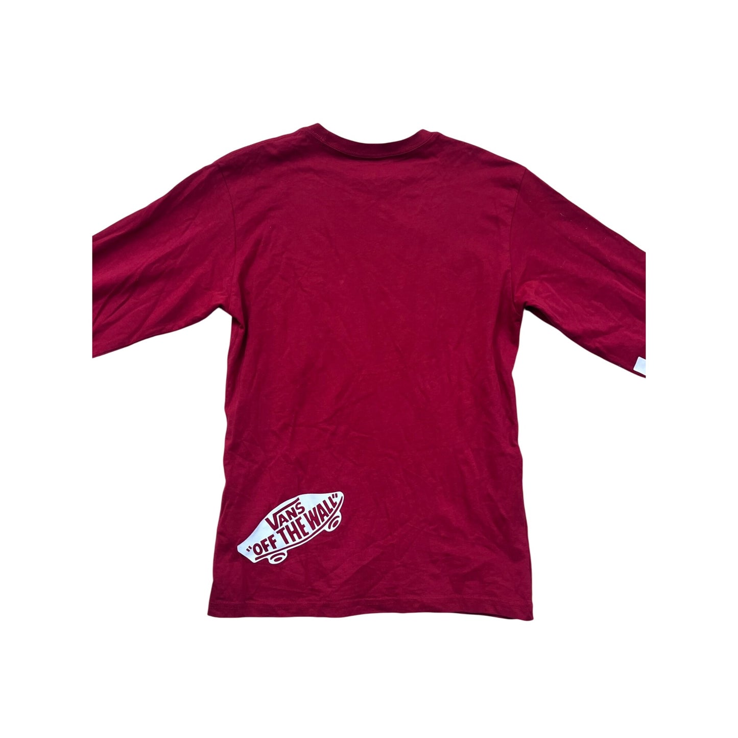 Vans Mens Red Long-Sleeve Classic Fit T-Shirt #8268