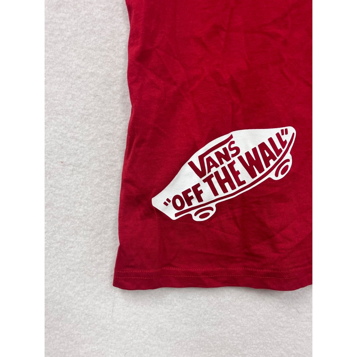 Vans Mens Red Long-Sleeve Classic Fit T-Shirt #8268