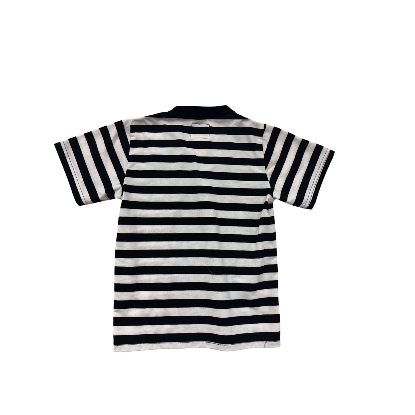 Medium Black & White Striped V-Neck T-Shirt #8587