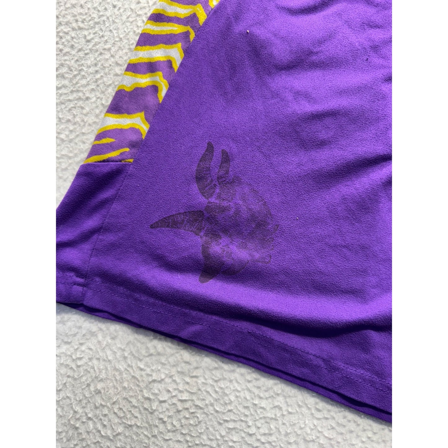Purple Zubaz Nfl Team Athletic Shorts With Zebra Side Panels #9551