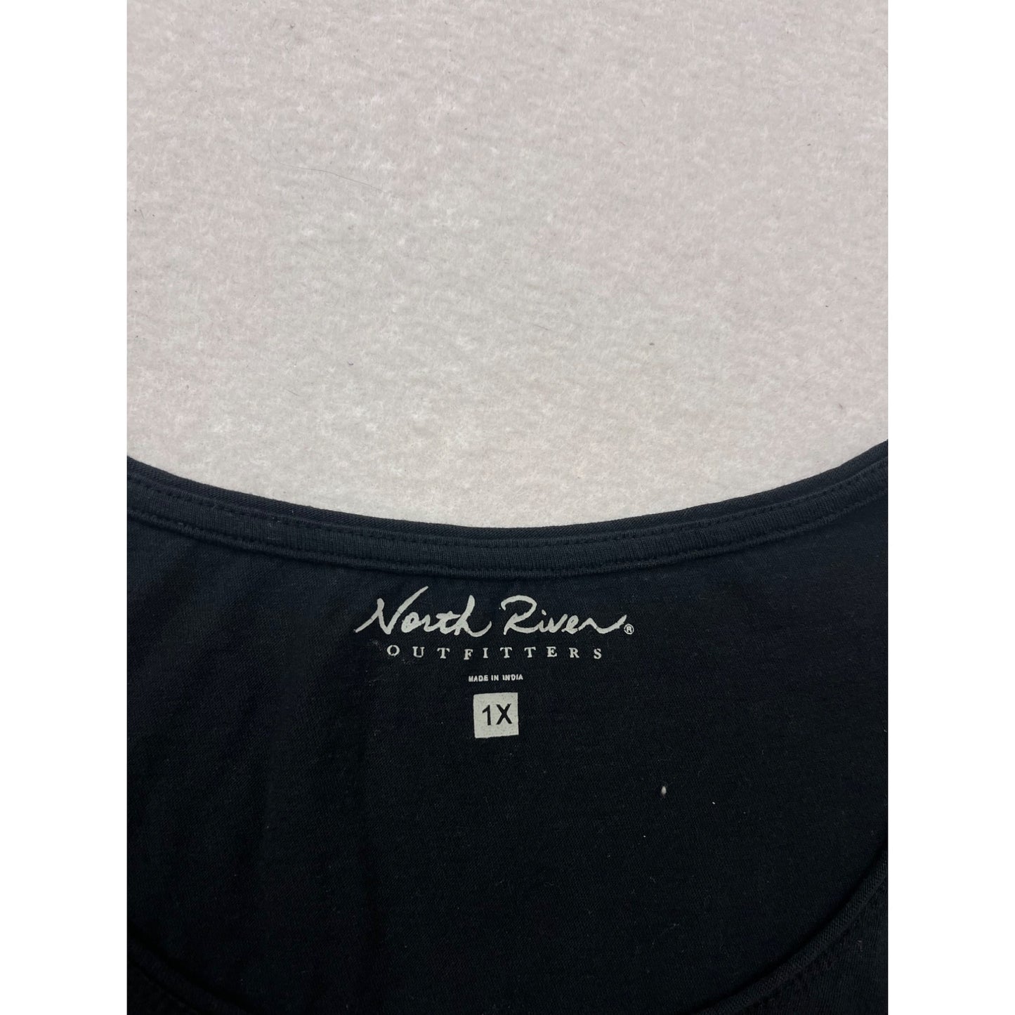 North River Outfitters Black T-Shirt 1X #509A