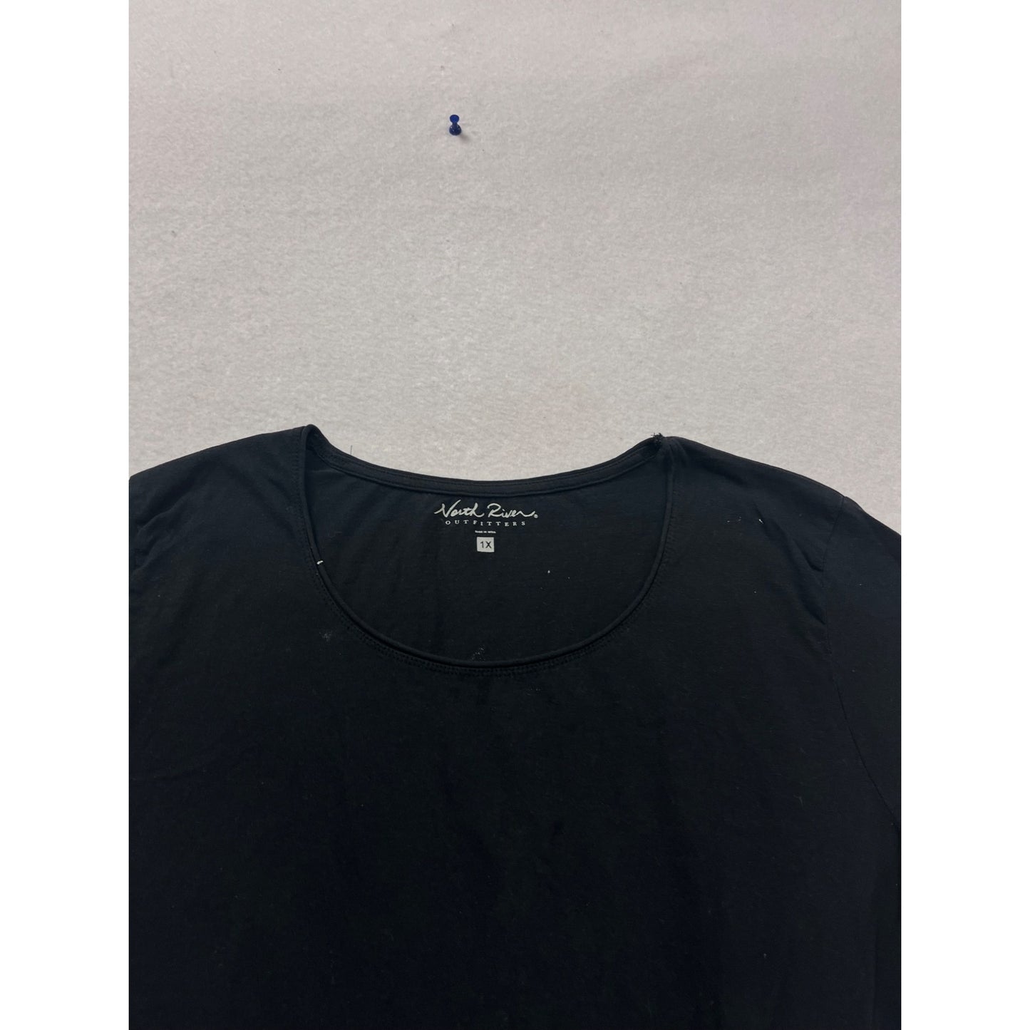 North River Outfitters Black T-Shirt 1X #509A