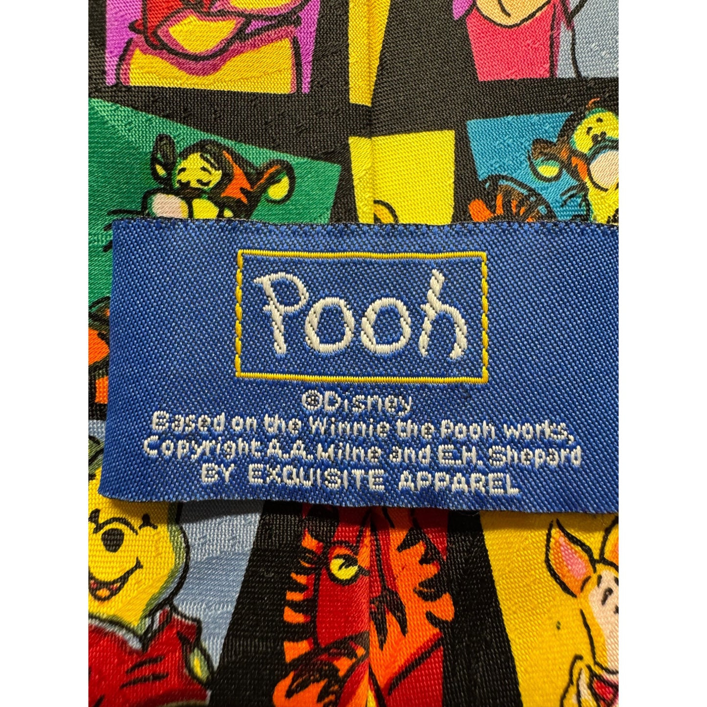 Disney Winnie The Pooh Colorful Character Print Tie By Exquisite Apparel 397B