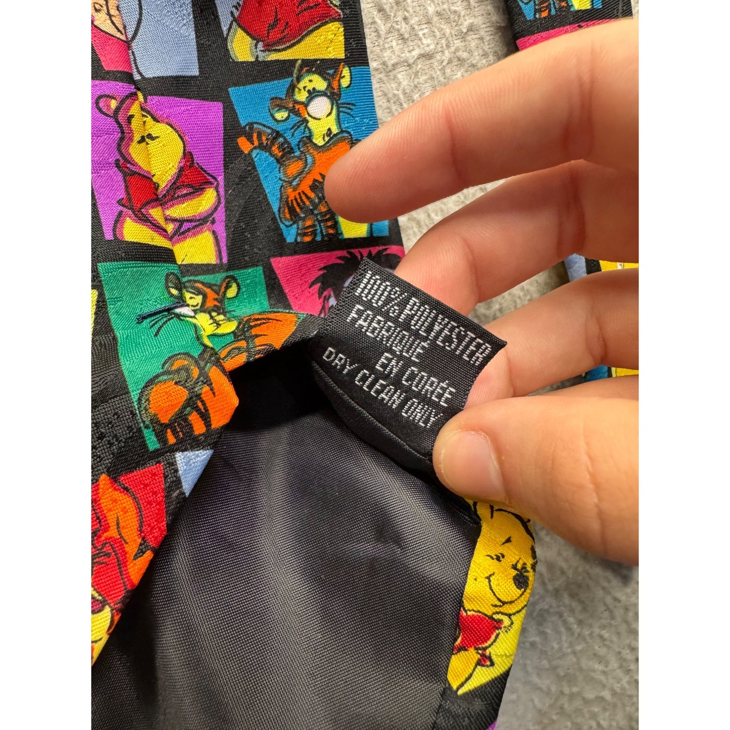 Disney Winnie The Pooh Colorful Character Print Tie By Exquisite Apparel 397B