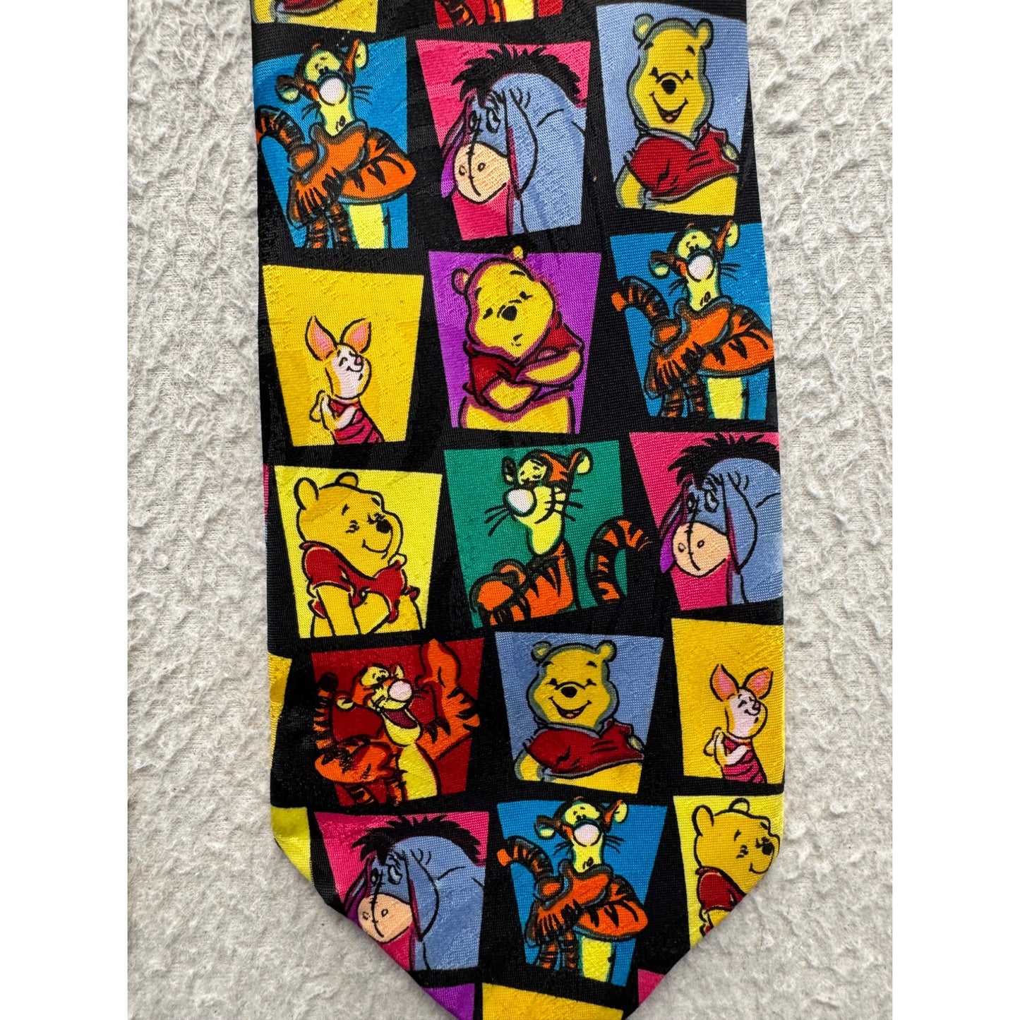 Disney Winnie The Pooh Colorful Character Print Tie By Exquisite Apparel 397B