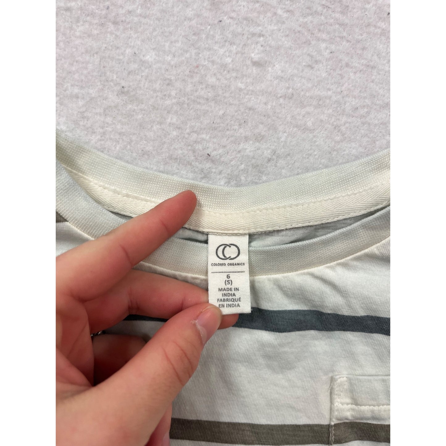 Organic Cotton Striped Long Sleeve Shirt By Colorz Organics #153C