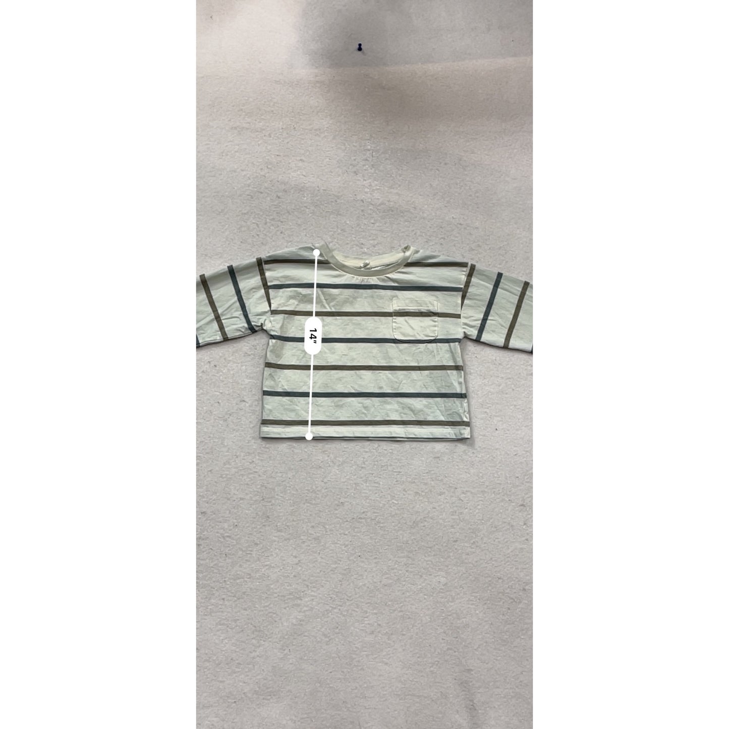 Organic Cotton Striped Long Sleeve Shirt By Colorz Organics #153C