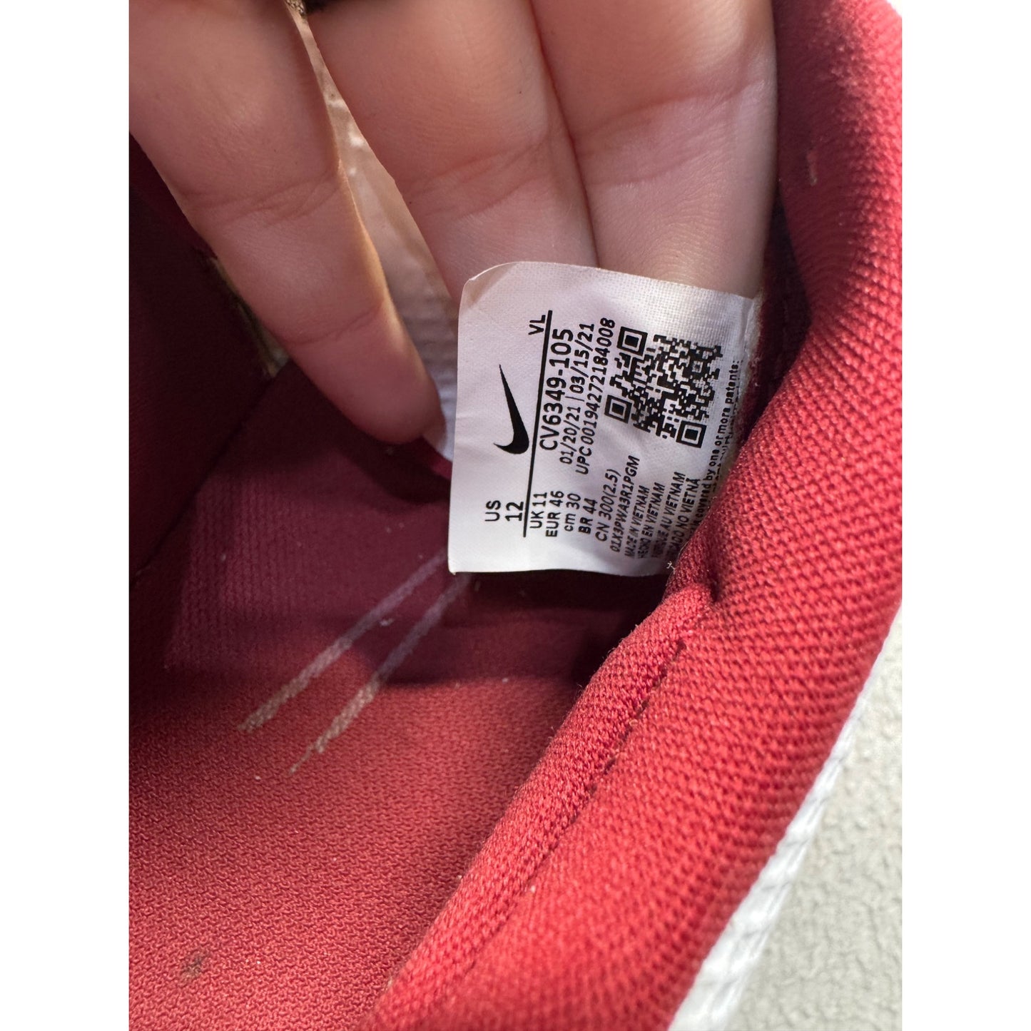 Nike Vapor Edge Pro 360 White & Red Football Cleats #391B