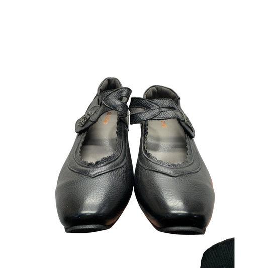 Didi Casas Black Leather Mary Jane Shoes With Low Heel Size 245 #9447