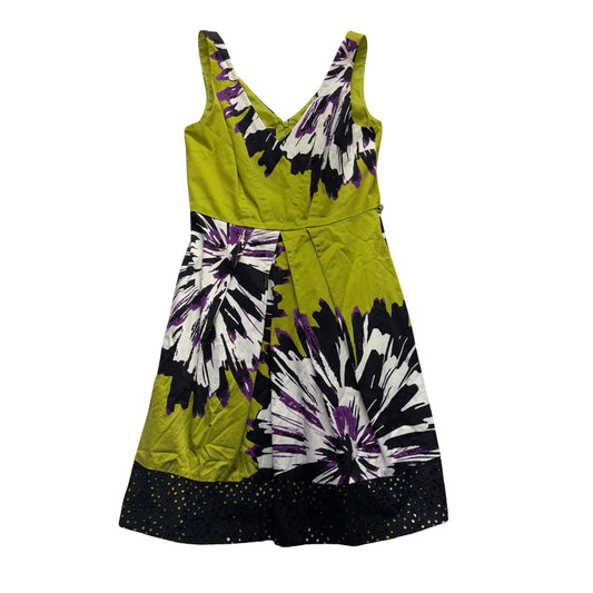 Nine West Womens Sleeveless Floral Print Dress Size 8 Cotton Blend #7713