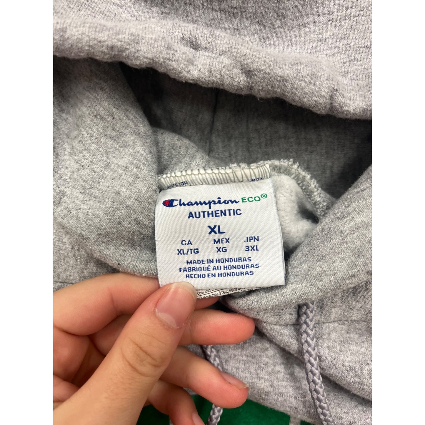 Champion Eco Authentic $PENN Hoodie XL Gray #841A