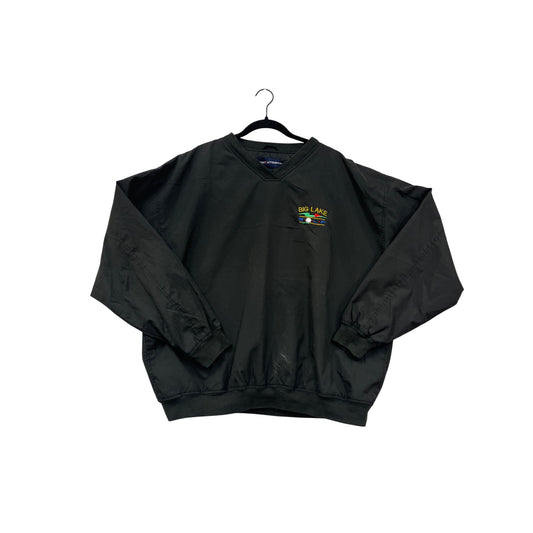 Port Authority Big Lake Golf Pullover Windbreaker XL Black Polyester Mens #60A
